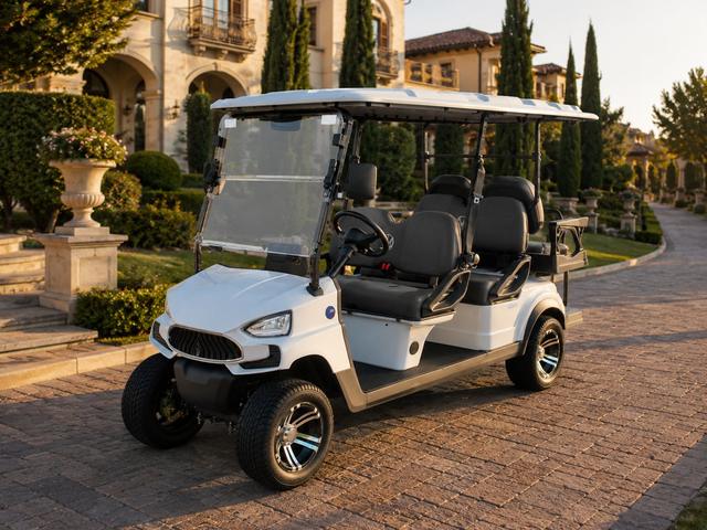 2026 VCarts E-Series, Avalanche White, 6 Seat Electric